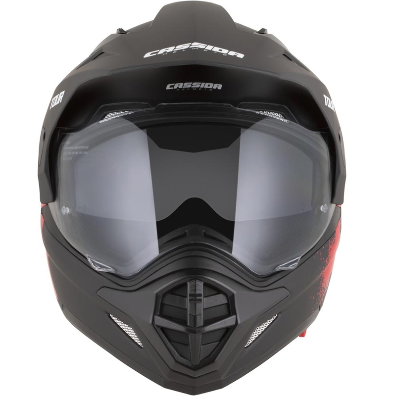 Κράνος μοτοσικλέτας Enduro Cassida Tour 2.0 Crew ματ μαύρο-κόκκινο