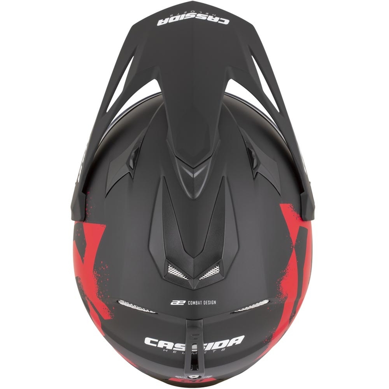 Κράνος μοτοσικλέτας Enduro Cassida Tour 2.0 Crew ματ μαύρο-κόκκινο