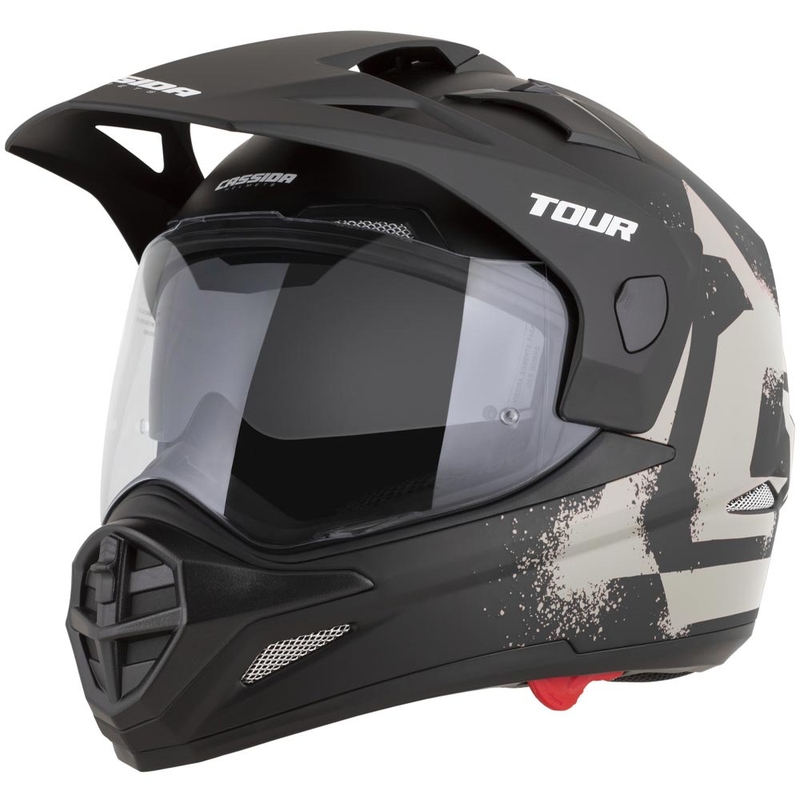 Κράνος μοτοσικλέτας Enduro Cassida Tour 2.0 Crew σε ματ μαύρο-άμμο