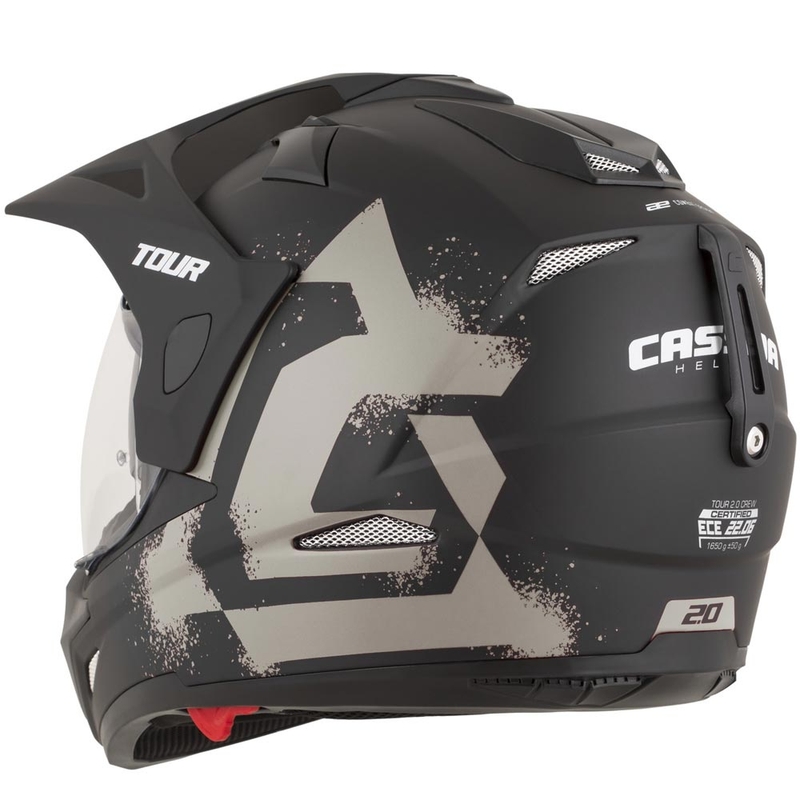 Κράνος μοτοσικλέτας Enduro Cassida Tour 2.0 Crew σε ματ μαύρο-άμμο