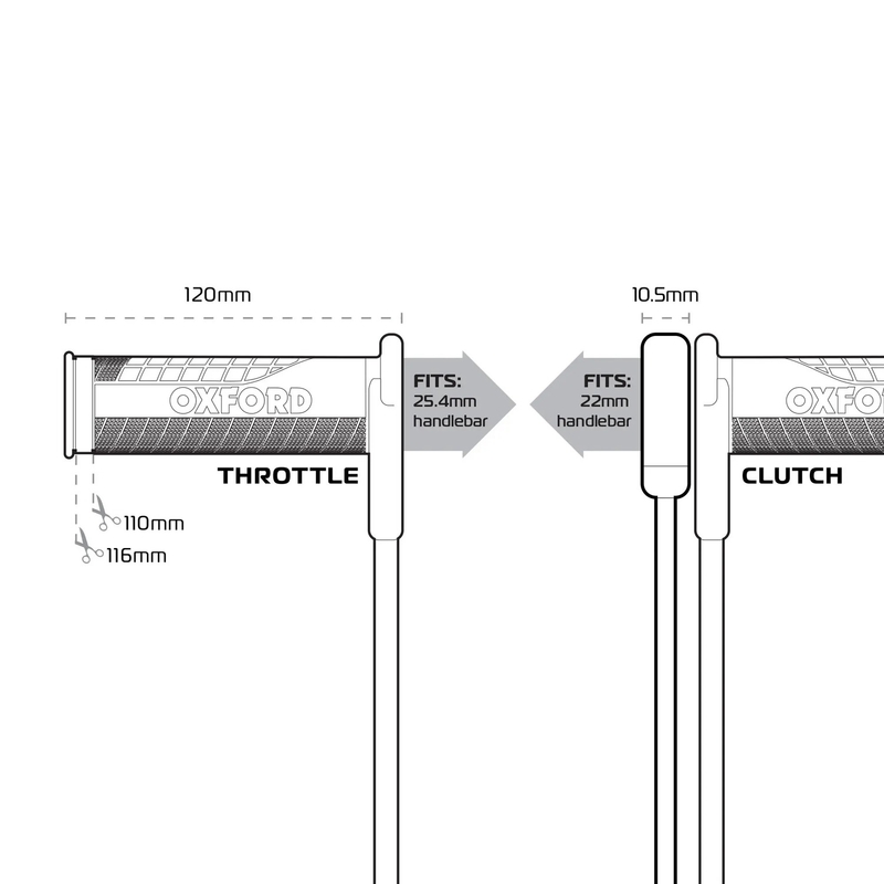 Θερμαινόμενες λαβές Oxford HotGrips Advanced Integrated Touring, μαύρες