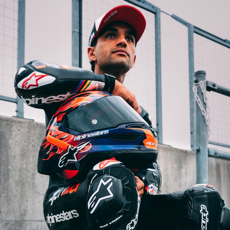 Κράνος μοτοσικλέτας Alpinestars Supertech R-10 Flyte full face, περιορισμένης έκδοσης, Jorge Martin, μωβ-κόκκινο