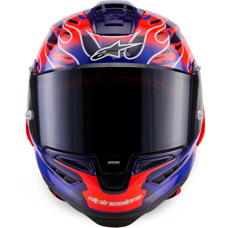 Κράνος μοτοσικλέτας Alpinestars Supertech R-10 Flyte full face, περιορισμένης έκδοσης, Jorge Martin, μωβ-κόκκινο