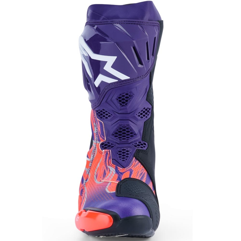 Μπότες μοτοσικλέτας Alpinestars Supertech R Vented Flyte περιορισμένης έκδοσης Jorge Martin μωβ-κόκκινο-μαύρο