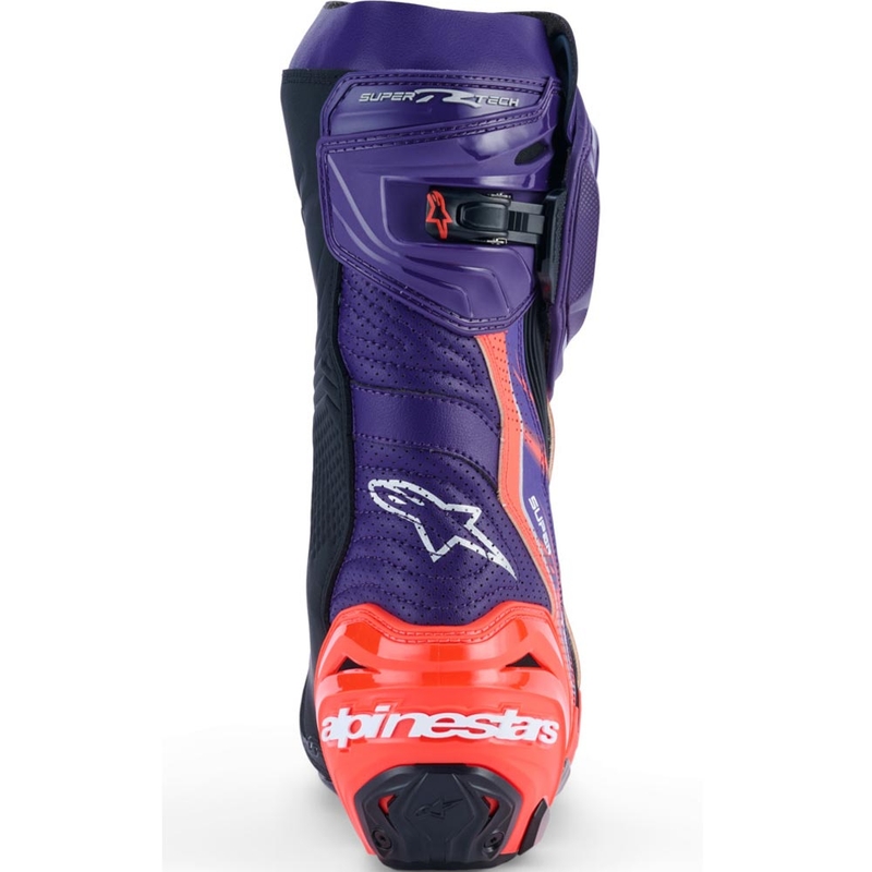 Μπότες μοτοσικλέτας Alpinestars Supertech R Vented Flyte περιορισμένης έκδοσης Jorge Martin μωβ-κόκκινο-μαύρο