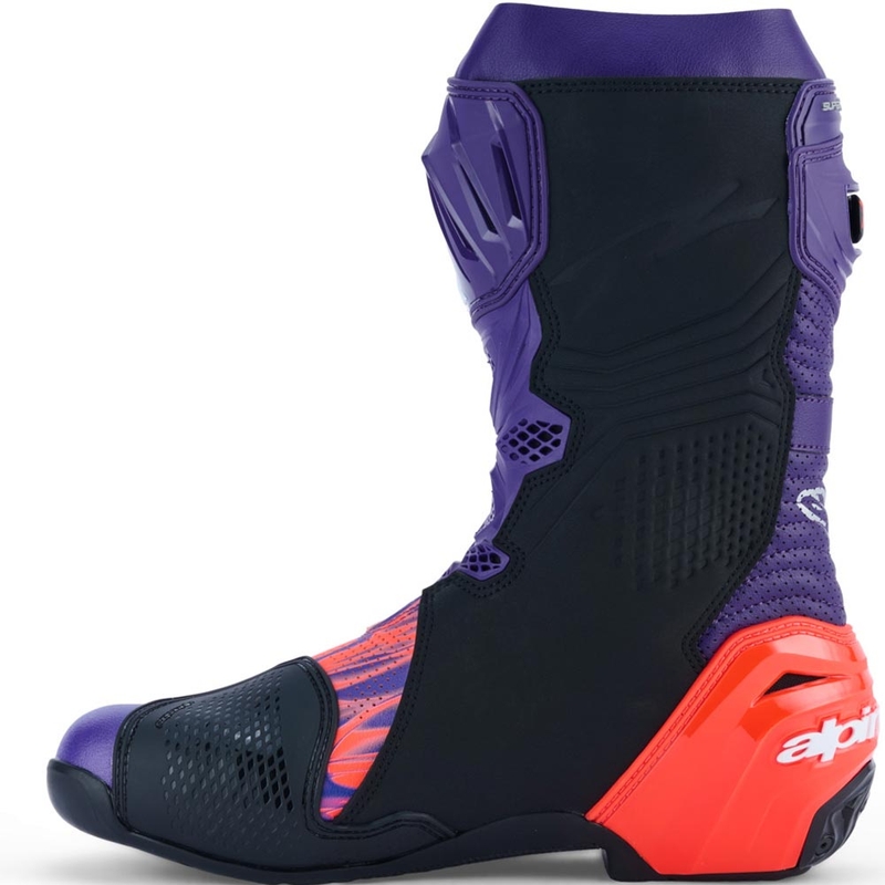 Μπότες μοτοσικλέτας Alpinestars Supertech R Vented Flyte περιορισμένης έκδοσης Jorge Martin μωβ-κόκκινο-μαύρο