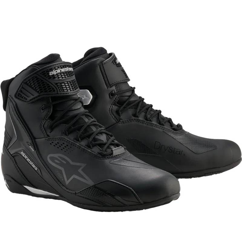 Γυναικείες μπότες μοτοσικλέτας Alpinestars Stella Faster-4 Drystar μαύρο-ασημί