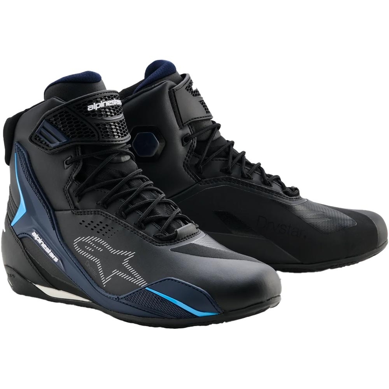 Μπότες μοτοσικλέτας Alpinestars Faster-4 Drystar μαύρο-μπλε-λευκό