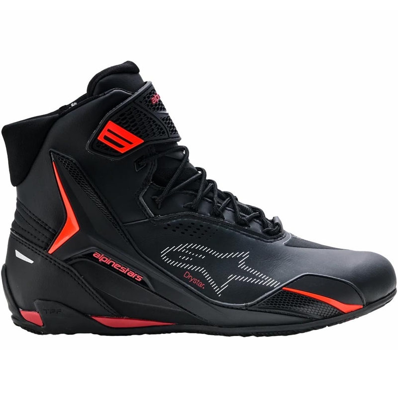 Μπότες μοτοσικλέτας Alpinestars Faster-4 Drystar μαύρο-φλουορ κόκκινο