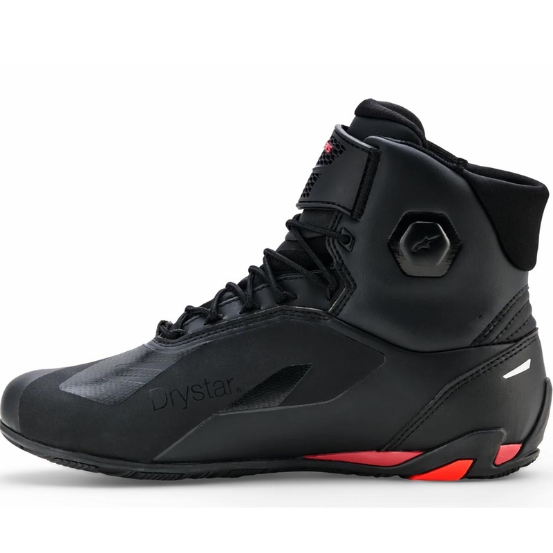 Μπότες μοτοσικλέτας Alpinestars Faster-4 Drystar μαύρο-φλουορ κόκκινο