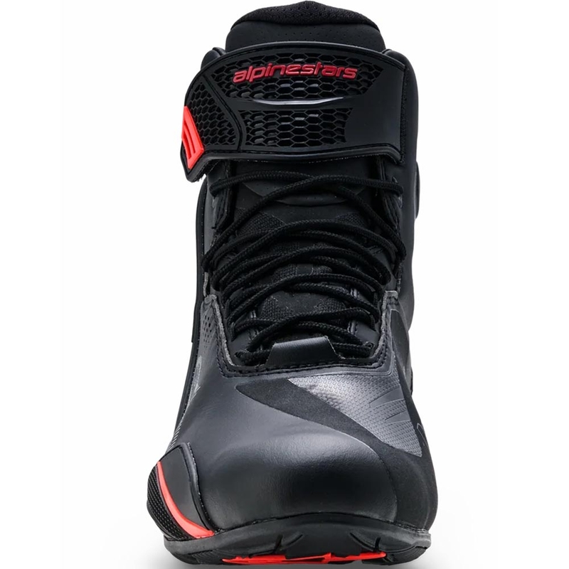 Μπότες μοτοσικλέτας Alpinestars Faster-4 Drystar μαύρο-φλουορ κόκκινο