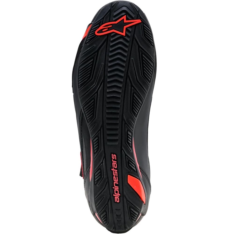 Μπότες μοτοσικλέτας Alpinestars Faster-4 Drystar μαύρο-φλουορ κόκκινο