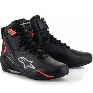 Γυναικείες μπότες μοτοσικλέτας Alpinestars Stella Faster-4 Drystar μαύρο-γκρι-κόκκινο
