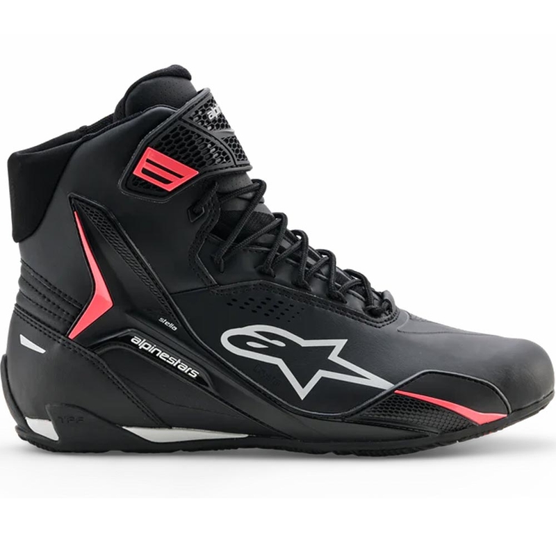 Γυναικείες μπότες μοτοσικλέτας Alpinestars Stella Faster-4 Drystar μαύρο-γκρι-κόκκινο