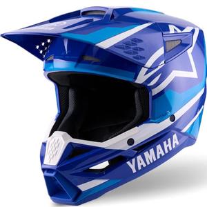 Κράνος Alpinestars S-M3 YAMAHA motocross, μπλε-λευκή συλλογή