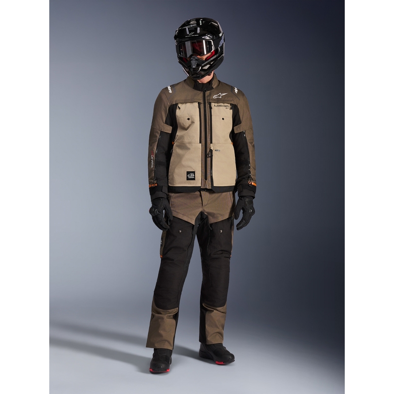 Μπουφάν μοτοσικλέτας Alpinestars Cusco Drystar καφέ-μαύρο
