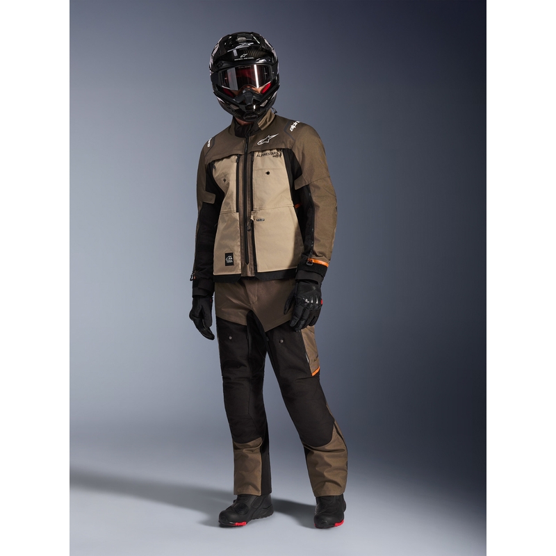 Μπουφάν μοτοσικλέτας Alpinestars Cusco Drystar καφέ-μαύρο