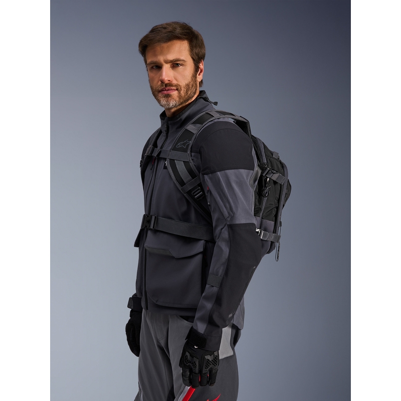 Σακίδιο πλάτης μοτοσικλέτας Alpinestars AT-15 μαύρο-γκρι 15 λίτρων