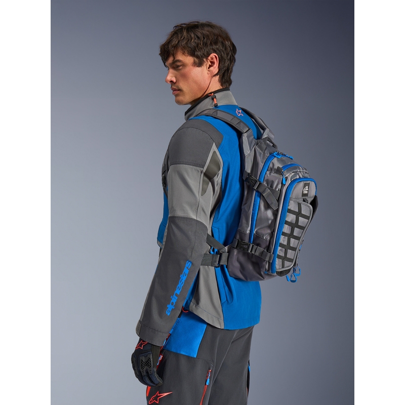 Σακίδιο πλάτης μοτοσικλέτας Alpinestars AT-15 σκούρο γκρι-γκρι-μπλε 15 λίτρα