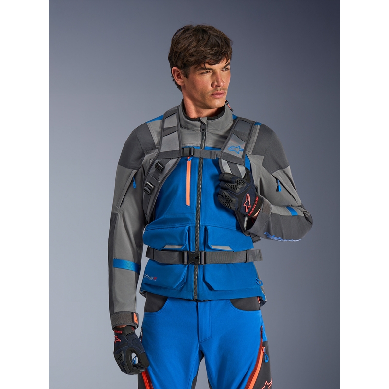Σακίδιο πλάτης μοτοσικλέτας Alpinestars AT-15 σκούρο γκρι-γκρι-μπλε 15 λίτρα