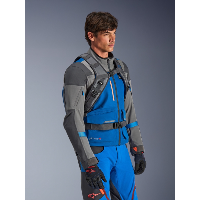 Σακίδιο πλάτης μοτοσικλέτας Alpinestars AT-15 σκούρο γκρι-γκρι-μπλε 15 λίτρα