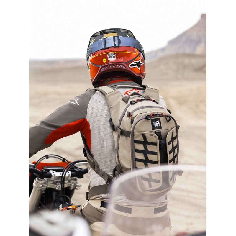 Σακίδιο πλάτης μοτοσικλέτας Alpinestars AT-15 σκούρο γκρι-γκρι-μπλε 15 λίτρα