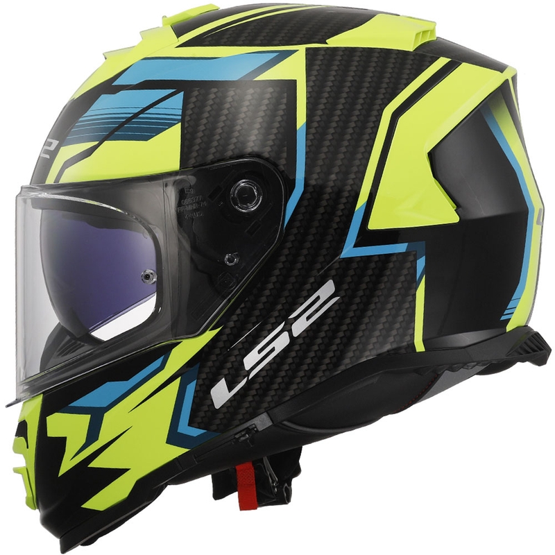 LS2 FF800 Storm II Tracker μαύρο-φλούο κίτρινο ενσωματωμένο κράνος μοτοσικλέτας