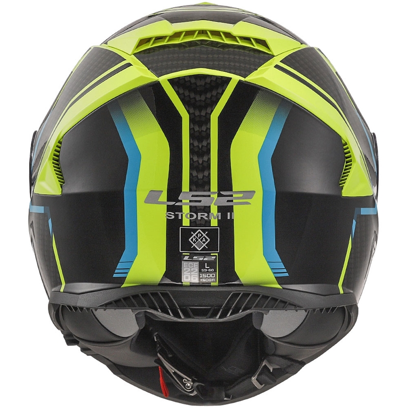 LS2 FF800 Storm II Tracker μαύρο-φλούο κίτρινο ενσωματωμένο κράνος μοτοσικλέτας
