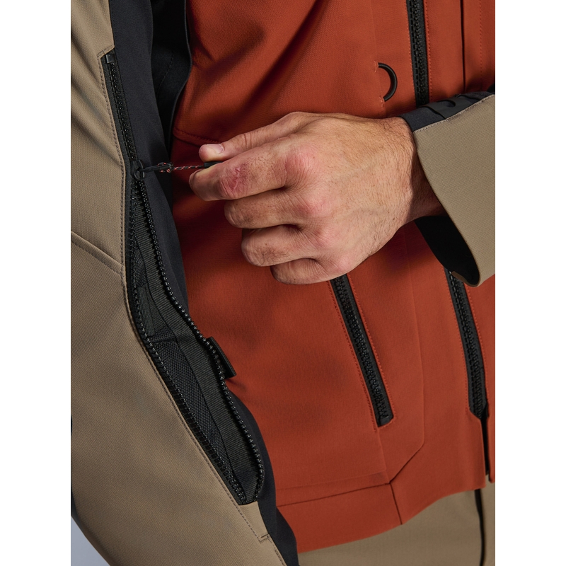 Μπουφάν μοτοσικλέτας Alpinestars AMT-8 Stretch Drystar XF καφέ-πορτοκαλί-μαύρο