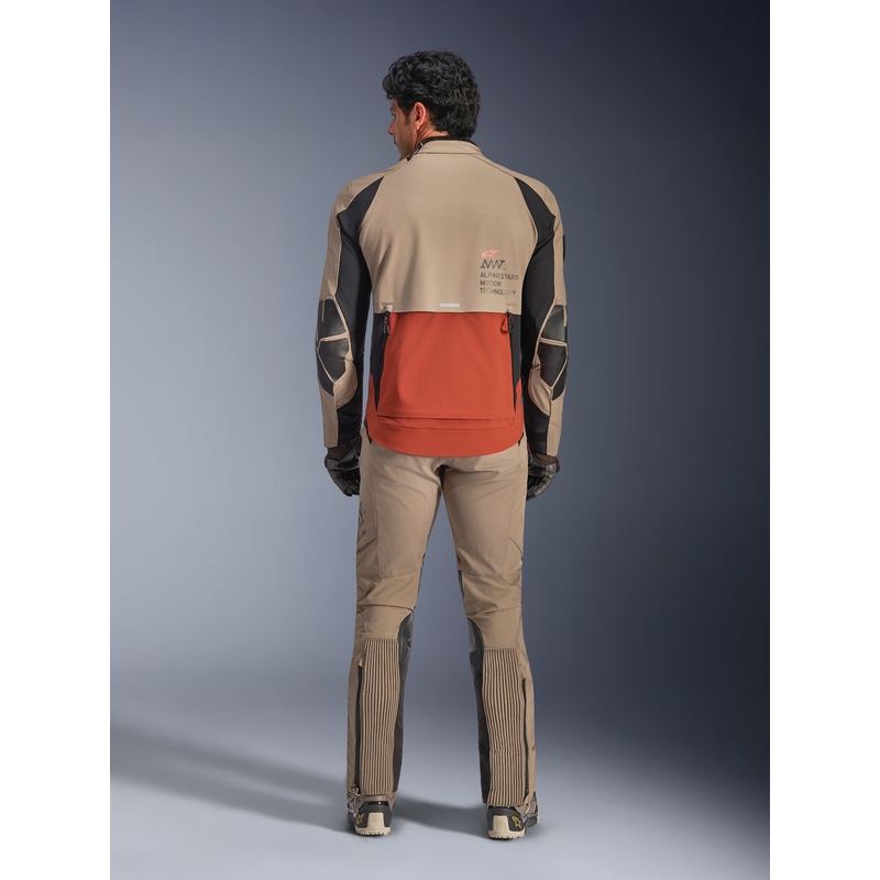 Μπουφάν μοτοσικλέτας Alpinestars AMT-8 Stretch Drystar XF καφέ-πορτοκαλί-μαύρο
