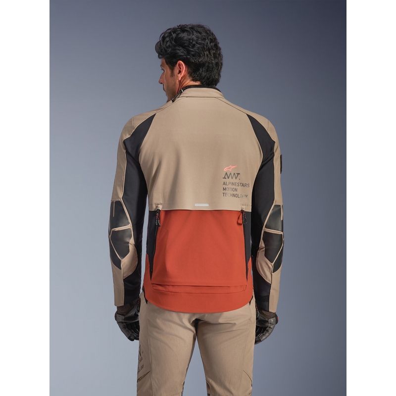 Μπουφάν μοτοσικλέτας Alpinestars AMT-8 Stretch Drystar XF καφέ-πορτοκαλί-μαύρο
