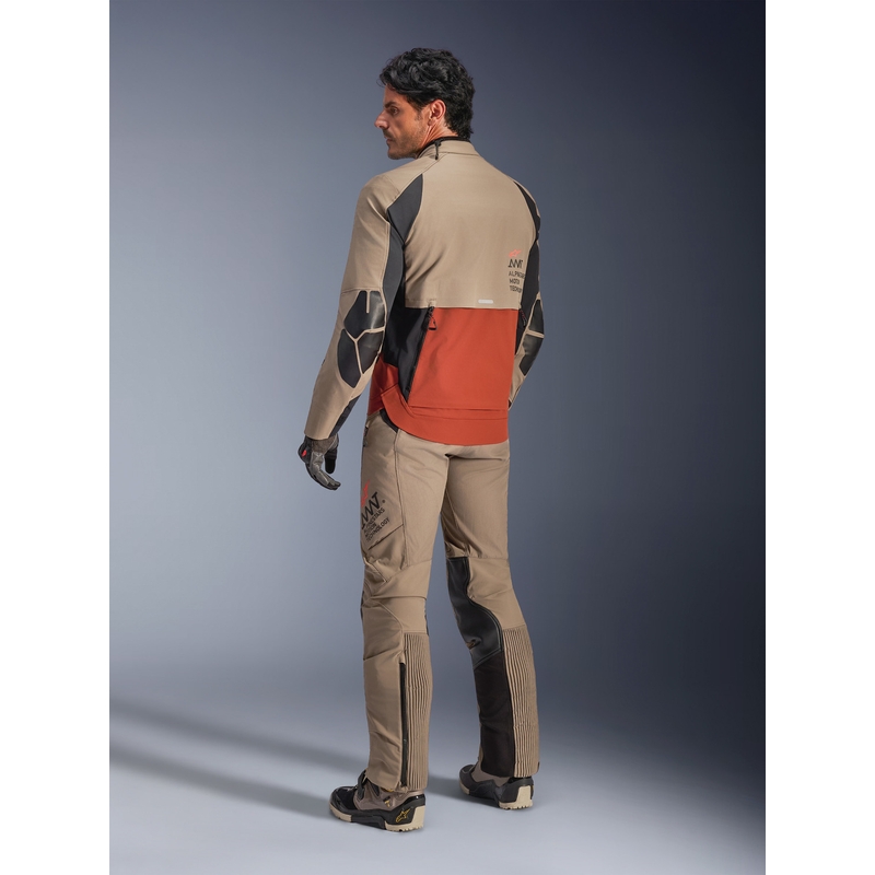 Μπουφάν μοτοσικλέτας Alpinestars AMT-8 Stretch Drystar XF καφέ-πορτοκαλί-μαύρο
