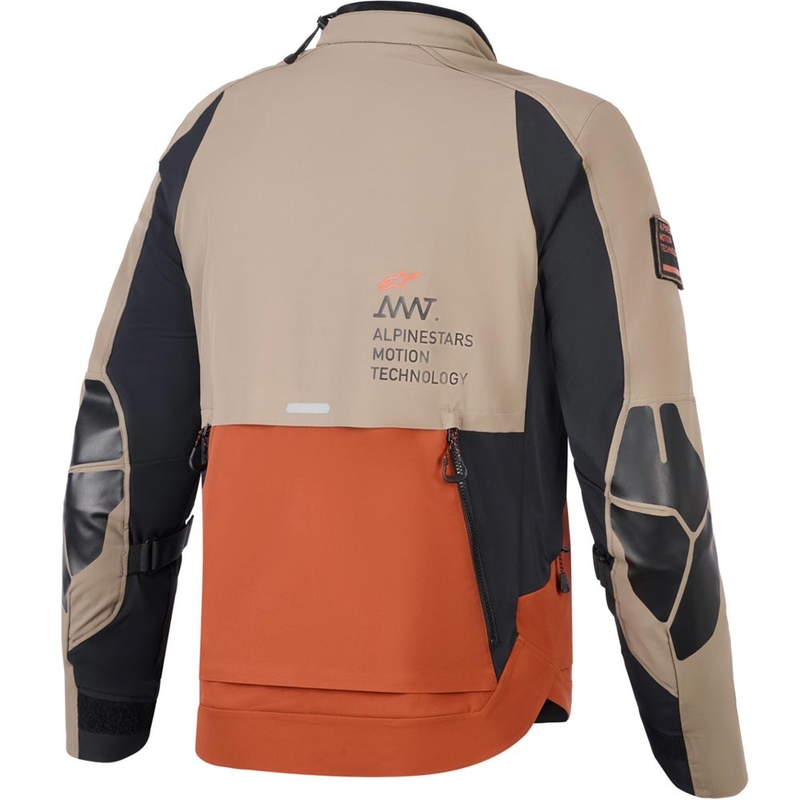 Μπουφάν μοτοσικλέτας Alpinestars AMT-8 Stretch Drystar XF καφέ-πορτοκαλί-μαύρο