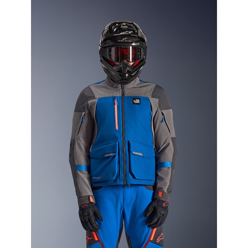Μπουφάν μοτοσικλέτας Alpinestars Maxdura Drystar XF μπλε-σκούρο γκρι