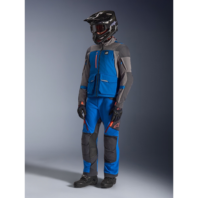 Μπουφάν μοτοσικλέτας Alpinestars Maxdura Drystar XF μπλε-σκούρο γκρι