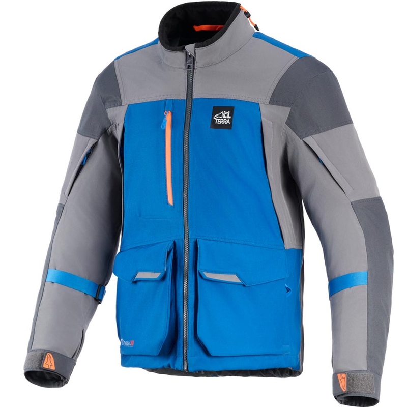Μπουφάν μοτοσικλέτας Alpinestars Maxdura Drystar XF μπλε-σκούρο γκρι