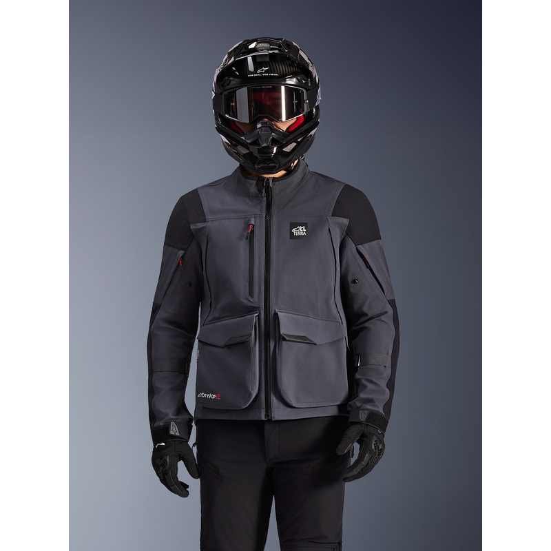 Μπουφάν μοτοσικλέτας Alpinestars Maxdura Drystar XF σκούρο γκρι-μαύρο