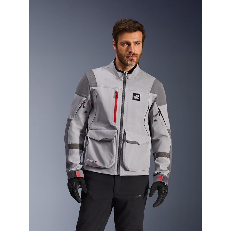 Μπουφάν μοτοσικλέτας Alpinestars Maxdura Drystar XF ανοιχτό γκρι-σκούρο γκρι