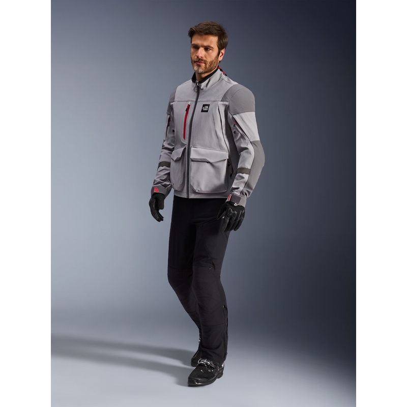 Μπουφάν μοτοσικλέτας Alpinestars Maxdura Drystar XF ανοιχτό γκρι-σκούρο γκρι