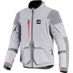 Μπουφάν μοτοσικλέτας Alpinestars Maxdura Drystar XF ανοιχτό γκρι-σκούρο γκρι