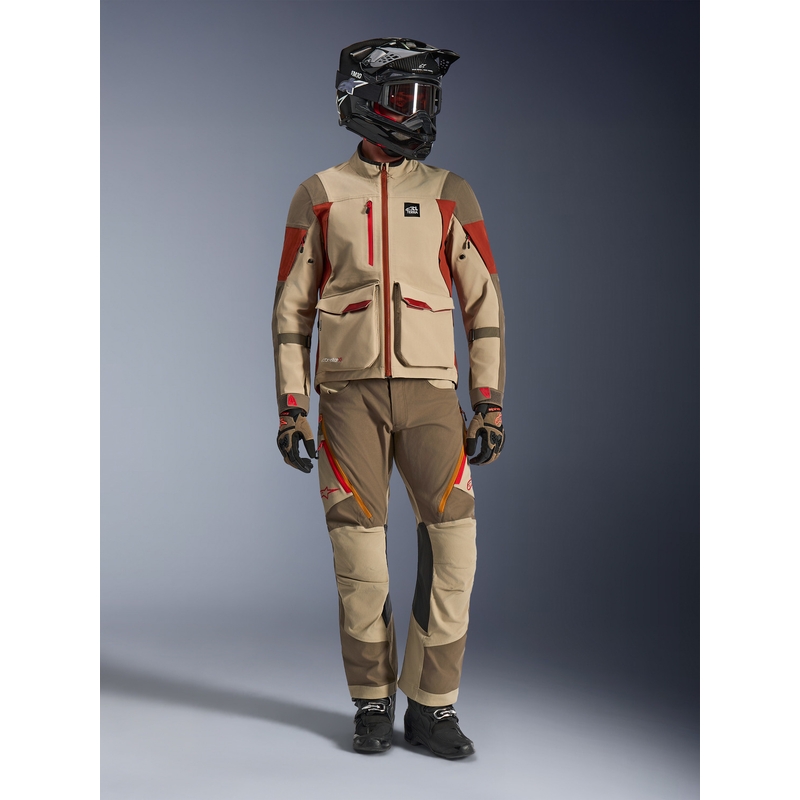 Μπουφάν μοτοσικλέτας Alpinestars Maxdura Drystar XF καφέ-πορτοκαλί