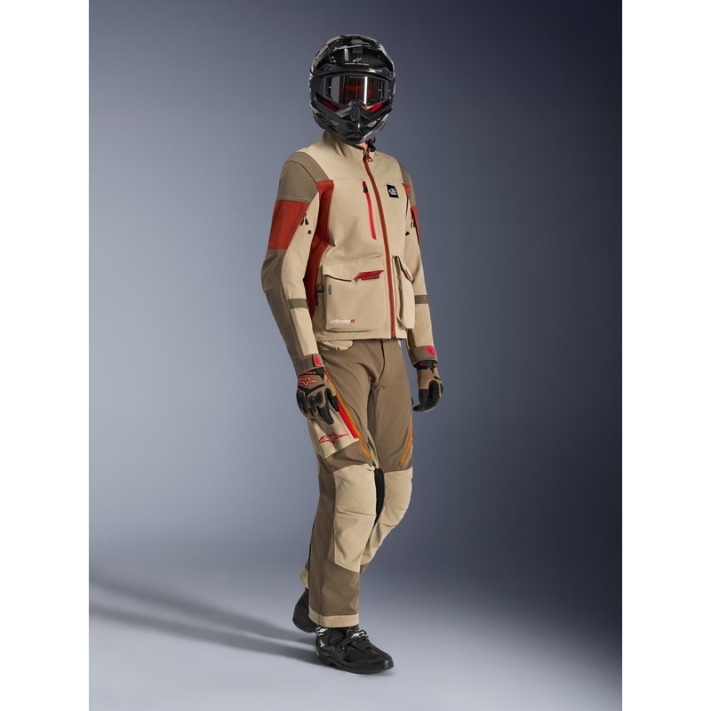 Μπουφάν μοτοσικλέτας Alpinestars Maxdura Drystar XF καφέ-πορτοκαλί