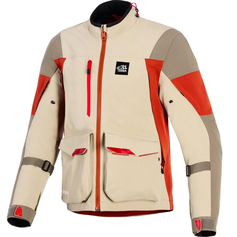 Μπουφάν μοτοσικλέτας Alpinestars Maxdura Drystar XF καφέ-πορτοκαλί