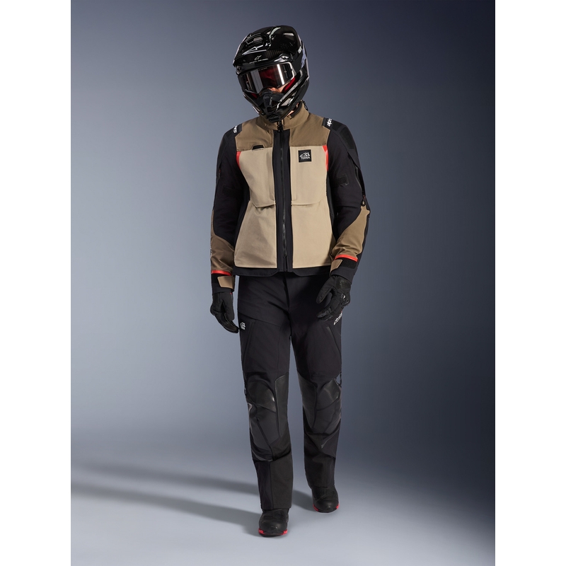 Μπουφάν μοτοσικλέτας Alpinestars Andes PRO Drystar XF καφέ-μαύρο-πορτοκαλί