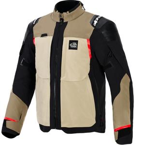Μπουφάν μοτοσικλέτας Alpinestars Andes PRO Drystar XF καφέ-μαύρο-πορτοκαλί