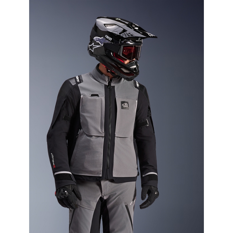 Μπουφάν μοτοσικλέτας Alpinestars Andes PRO Drystar XF Σκούρο γκρι-μαύρο