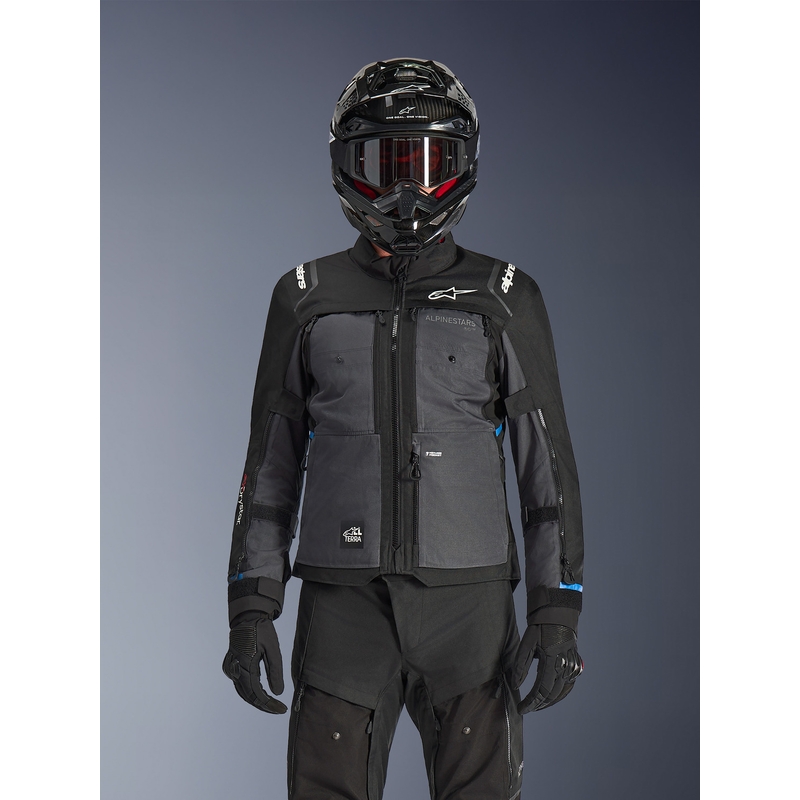 Μπουφάν μοτοσικλέτας Alpinestars Cusco Drystar μαύρο-σκούρο γκρι