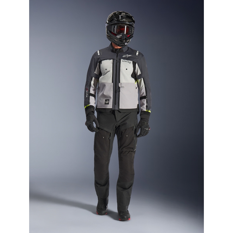 Μπουφάν μοτοσικλέτας Alpinestars Cusco Drystar ανοιχτό γκρι-ανοιχτό μπλε-σκούρο μπλε
