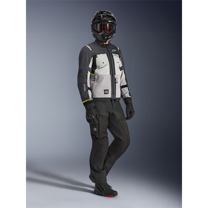 Μπουφάν μοτοσικλέτας Alpinestars Cusco Drystar ανοιχτό γκρι-ανοιχτό μπλε-σκούρο μπλε