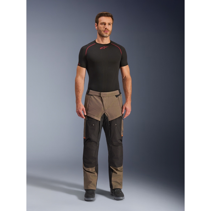 Παντελόνι μοτοσικλέτας Alpinestars Cusco Drystar καφέ-μαύρο